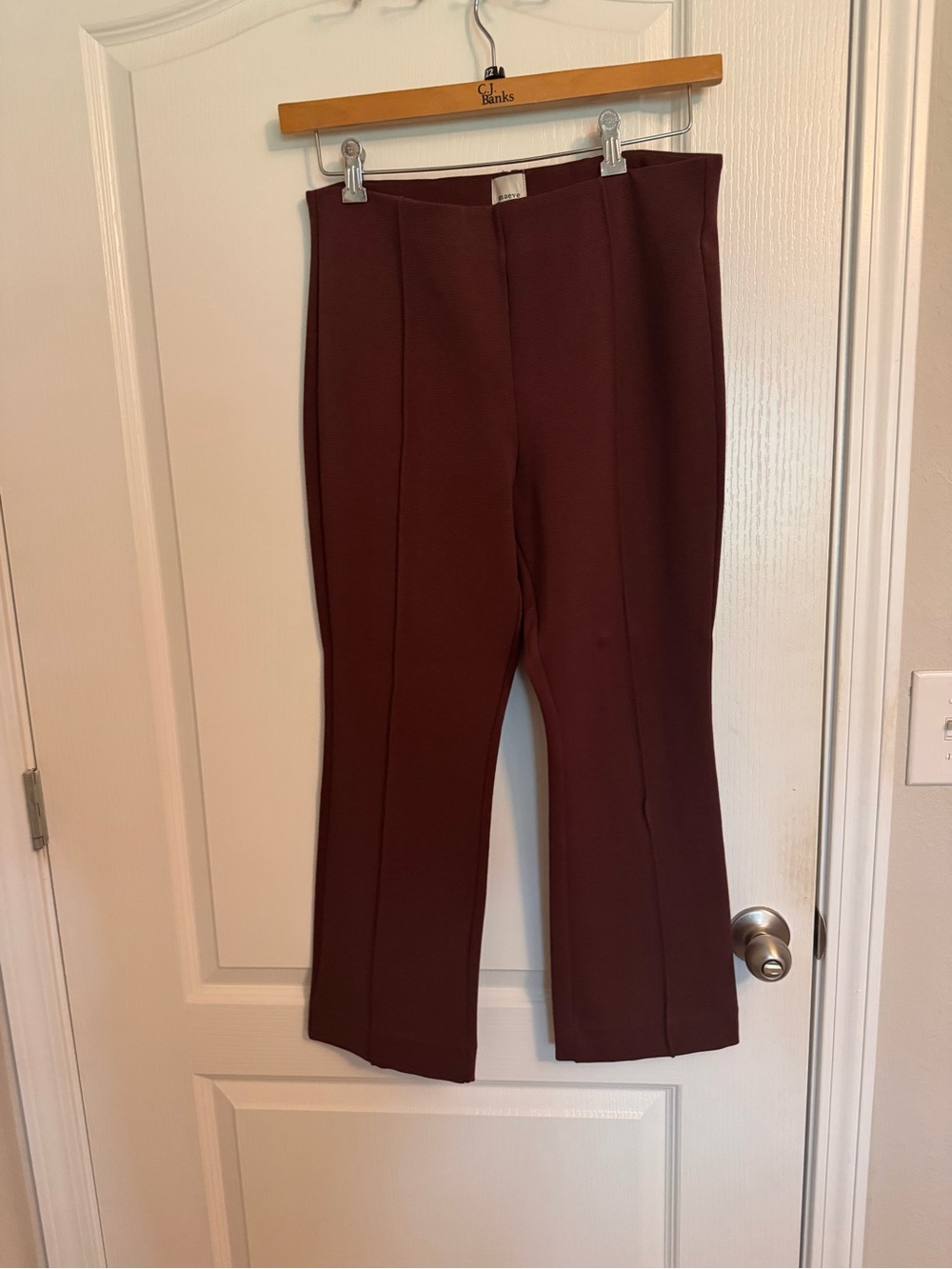 Maeve Boot Cut Pants in Deep Wine